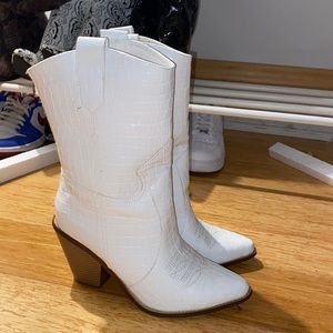 White cowboy boots